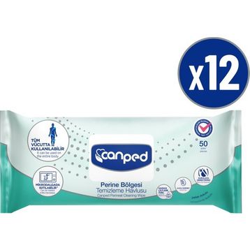 Canped Perine Bölgesi 12x50'li Temizleme Havlusu