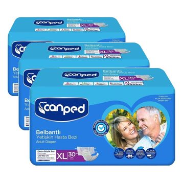 Canped Tekstil Yüzeyli Belbantlı XL 30x3 Adet Hasta Bezi