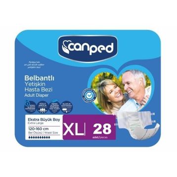Canped XL Beden 28 Adet Belbantlı Yetişkin Hasta Bezi