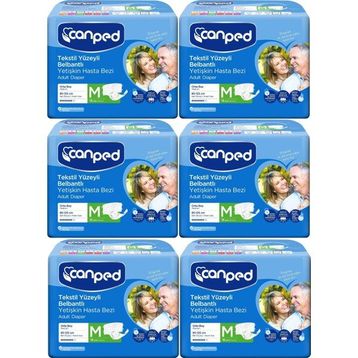 Canped Yetişkin M 6x18 Adet Hasta Bezi