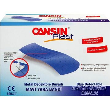 Cansın Metal Dedektörlü 100'lu Mavi Yarabandı