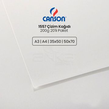Canson 1557 200 gr 20'li Paket Çizim Kağıdı