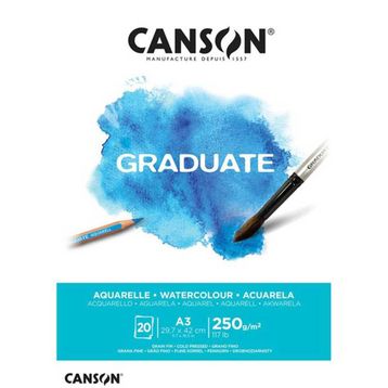 Canson 400110375 Graduate A3 Sulu Boya Kağıdı Blok