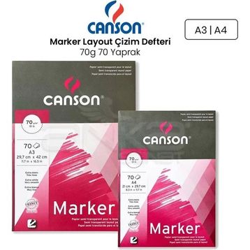 Canson Marker Layout 70 gr 70 Yaprak Çizim Defteri