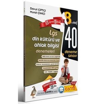 Çanta Yayıncılık 8. Sınıf Din Kültürü LGS 40 Deneme Sınavı