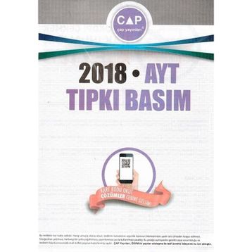 Çap Yayınları 2018 AYT Tıpkı Basım