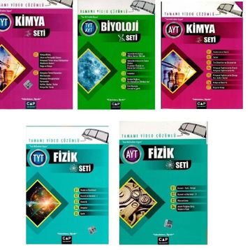 Çap Yayınları AYT Fizik-Kimya TYT AYT Biyoloji Fasikül Set 3 Kitap - Kolektif