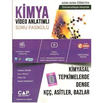 Çap Yayınları Kimya Kimyasal Tepkimeler Denge Asitler Konu Anlatımlı Soru Fasikülü