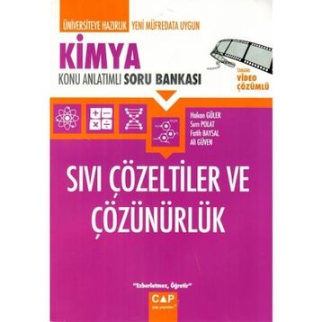 Çap Yayınları Kimya Sıvı Çözeltiler ve Çözünürlük Konu Anlatımlı