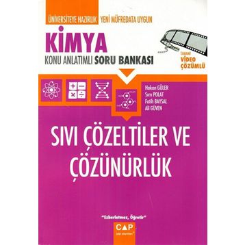 Çap Yayınları Kimya Sıvı Çözeltiler ve Çözünürlük Konu Anlatımlı