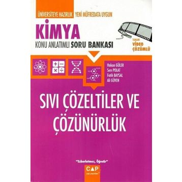 Çap Yayınları Kimya Sıvı Çözeltiler ve Çözünürlük Konu Anlatımlı