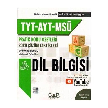 Çap Yayınları Tyt Ayt Msü Dil Bilgisi Pratik Konu Özetli Soru Çözüm Taktikleri