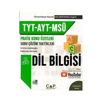 Çap Yayınları Tyt Ayt Msü Dil Bilgisi Pratik Konu Özetli Soru Çözüm Taktikleri