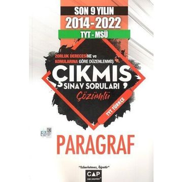 Çap Yayınları TYT MSÜ Paragraf 9 Yıl Çıkmış Sorular
