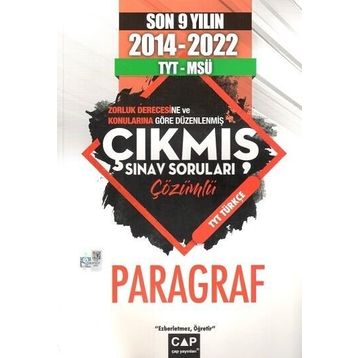 Çap Yayınları TYT MSÜ Paragraf 9 Yıl Çıkmış Sorular