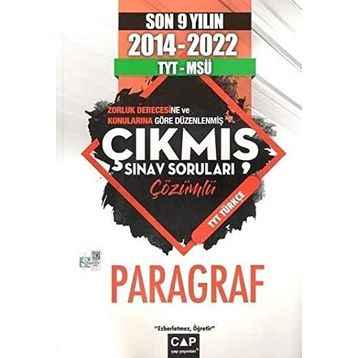 Çap Yayınları TYT MSÜ Paragraf 9 Yıl Çıkmış Sorular