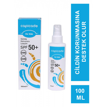 Capicade 100 ml Spf50+ Çocuklar İçin Güneş Koruyucu Losyon