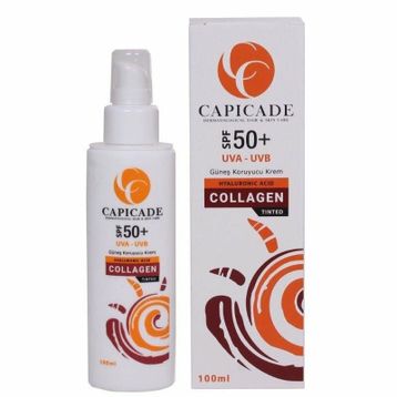 Capicade Collagen SPF+50 Tinted Koruma Faktörlü 50 ml Güneş Koruyucu Krem