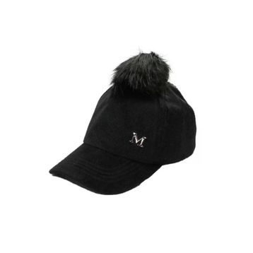 Cappello CAPMC202R001 Siyah Tüylü Düz Kadın Şapka