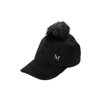 Cappello CAPMC202R001 Siyah Tüylü Düz Kadın Şapka