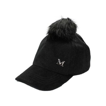Cappello CAPMC202R001 Siyah Tüylü Düz Kadın Şapka