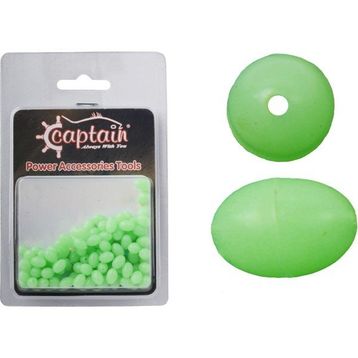 Captain 100'lü Paket 7 mm Glow Boncuk Oval Çapari ve Takım Boncuğu