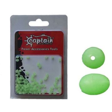 Captain 100'lü Paket 7 mm Glow Boncuk Oval Çapari ve Takım Boncuğu