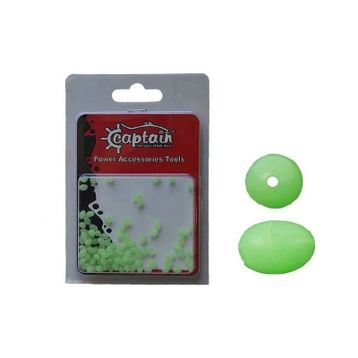 Captain 100'lü Paket 7 mm Glow Boncuk Oval Çapari ve Takım Boncuğu