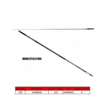 Captain 1090 400 cm Torch Pole 40T Karbon Göl Kamışı