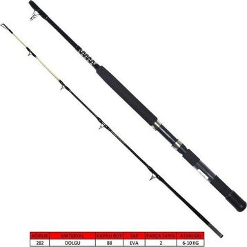 Captain 1434 Morfose Boat 2 Parça 185 cm Tekne Kamışı