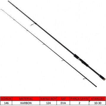 Captain 1444 10 30 gr Atar Dynamic Spin 240 cm 2 Parça Spin Kamış