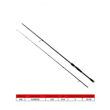Captain 1444 10 30 gr Atar Dynamic Spin 240 cm 2 Parça Spin Kamış