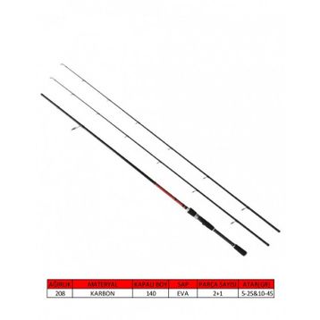 Captain 1446 5 25 ve 10 45 GR 270 CM 2 Farklı Atar Çift Uçlu Multi Spin Kamış