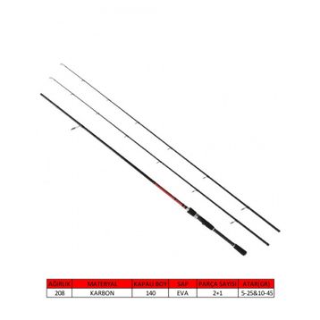 Captain 1446 5 25 ve 10 45 GR 270 CM 2 Farklı Atar Çift Uçlu Multi Spin Kamış