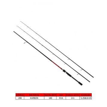 Captain 1446 5 25 ve 10 45 GR 270 CM 2 Farklı Atar Çift Uçlu Multi Spin Kamış