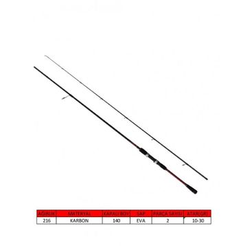 Captain 1447 10 30 gr Atar 240 cm Sea Bass Game 2 Parça Spin Kamış