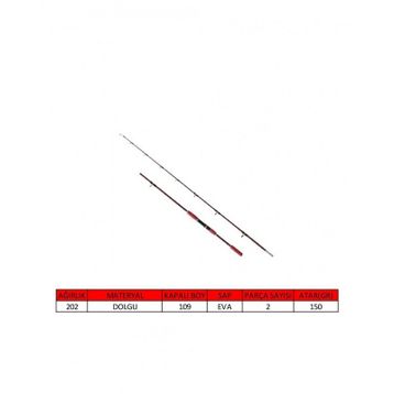 Captain 1498 150 gr Atar Shirasu Boat 2 Parça Solid Tekne Kamışı