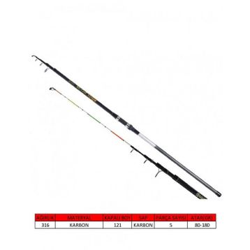 Captain 1525 80 180 gr Atar 350 cm Cast Strong Tele Surf Kamış