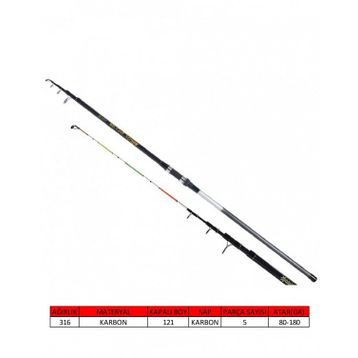 Captain 1525 80 180 gr Atar 350 cm Cast Strong Tele Surf Kamış