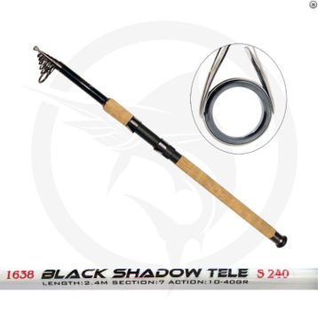 Captain 1638 10-40 gr 240 cm Captain Black Shadow Tele Spın