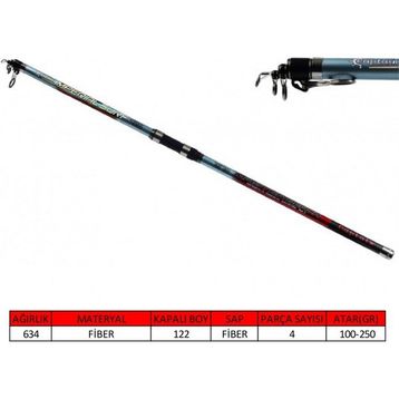 Captain 1670 100 250 gr Atar 360 cm İmperial Tele Surf Kamış