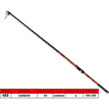 Captain 1696 Method 420 cm 100-200 gr Atarlı Tele Surf Kamış