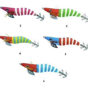 Captain 3005 10 cm Striped Body Squid Kalamar Zokası