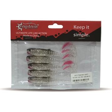 Captain 3571 6 Taifun Soft 10 cm Levrek Silikonu 5'li Paket Suni Yem