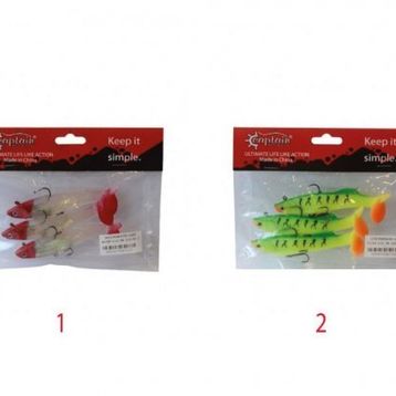 Captain 3575 Perfecto Soft 10 cm Turna Silikonu 3'lü Paket Suni Balık