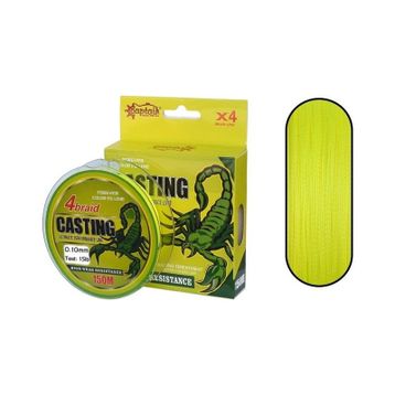 Captain Casting PE 4 Kat 150 m 0.16 mm Sarı Spin İp Misina