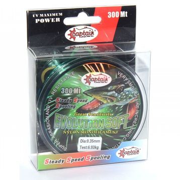 Captain Evolution Soft 300 mt Yeşil Monofilament Misina