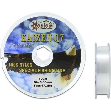 Captain Q7 Kaizen 100 mt Monofilament Beyaz 0.12 mm Misina