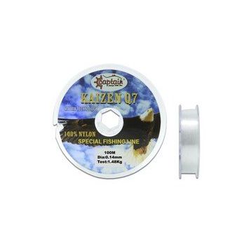 Captain Q7 Kaizen 100 mt Monofilament Beyaz 0.14 mm Misina
