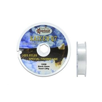 Captain Q7 Kaizen 100 mt Monofilament Beyaz 0.25 mm Misina